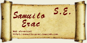 Samuilo Erac vizit kartica
